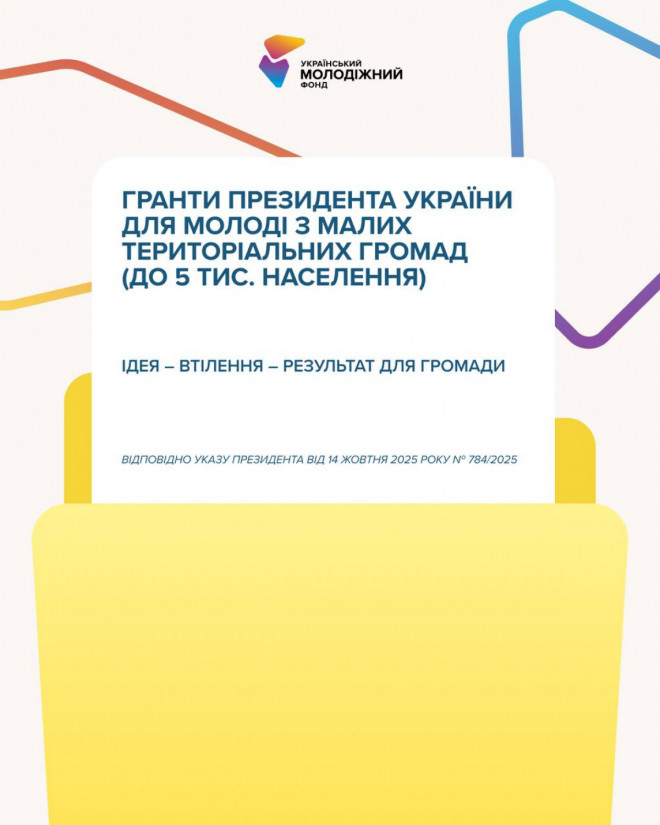 До уваги громад Волині: триває подача на Гранти Президента України для молоді