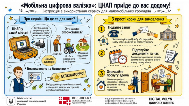 Мобільна цифрова валіза у ЦНАП – доступні послуги для мешканців Волині