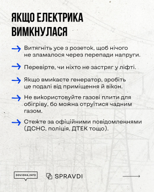 Як діяти під час тривалого відключення світла? - Фото 1